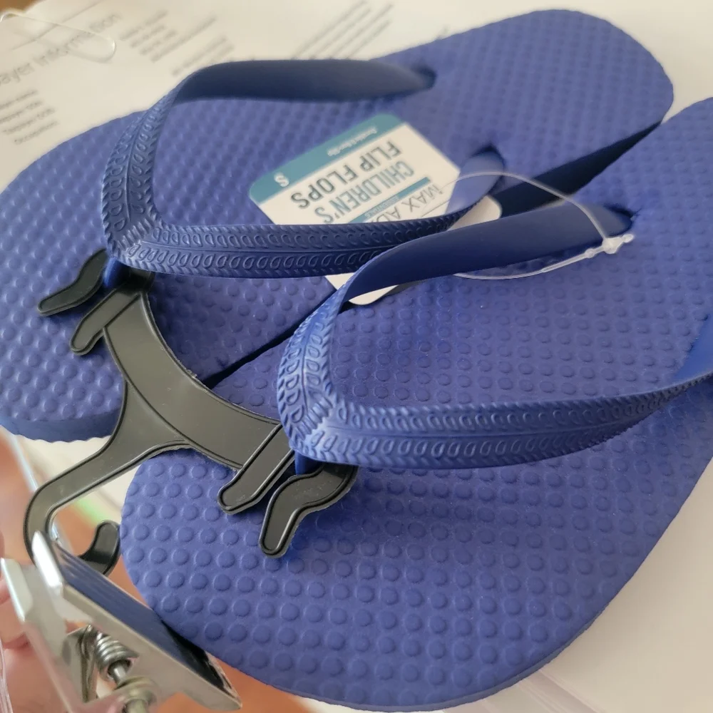 Max Adams Blue Flip Flops, Size S